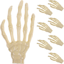 16Stk Realistische Skelett Hände Aus Kunststoff Halloween Deko Beige