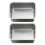 2Stk Buffet Tablett Küchenservierplatte Silber 9