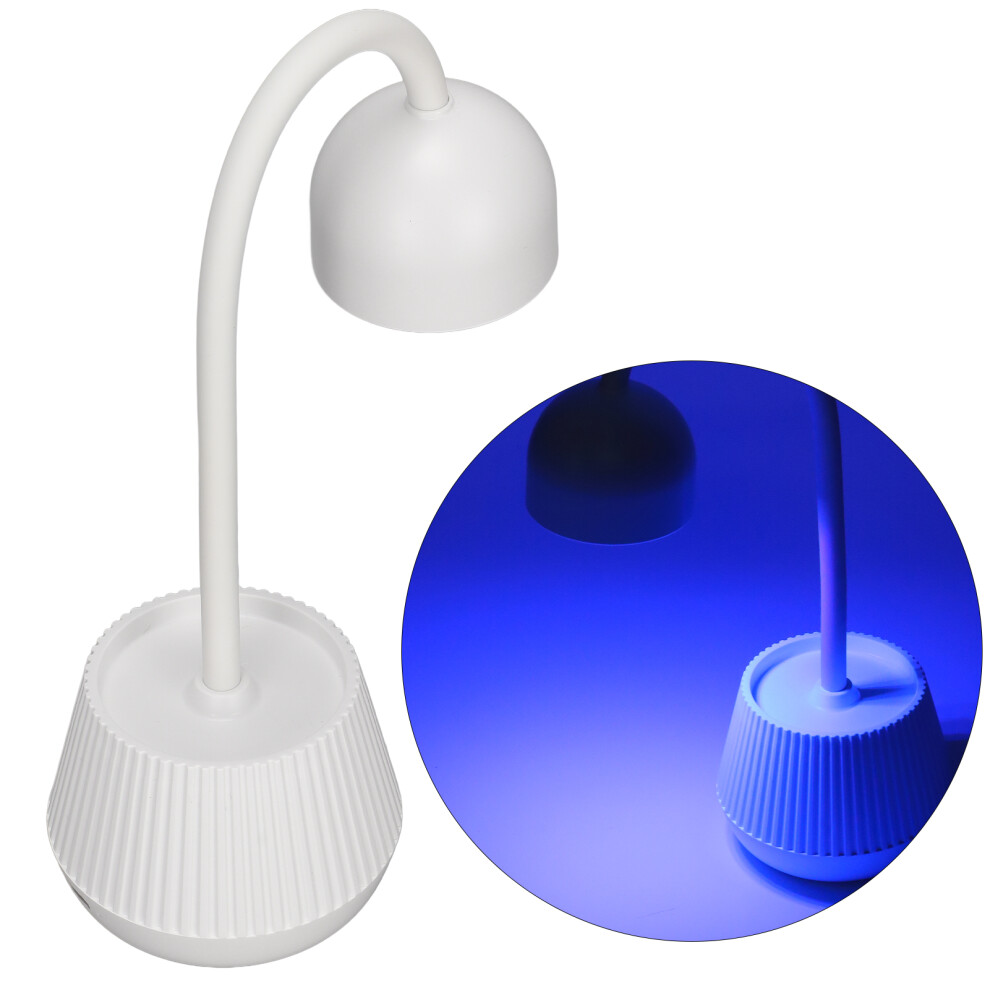 White 24W Rotatable Nail Gel Lamp With 360 Gooseneck And 8 Led Chips