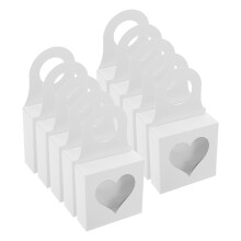 25St Papier Geschenkboxen Mit Durchsichtigem Für Weinflaschen