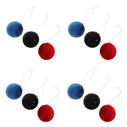 60 Stuks Gestructureerde Kerstboomhangsier 8 Cm Voor Kerstboom, Krans
