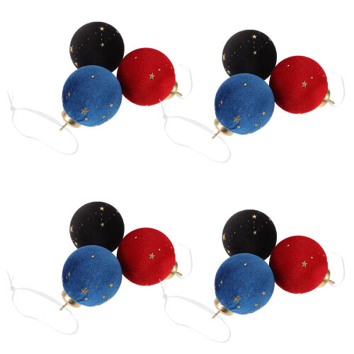 60 Stuks Gestructureerde Kerstboomhangsier 8 Cm Voor Kerstboom, Krans 1