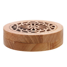 3Stk Holz Aroma Räucherhalter Hellbraun