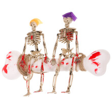 2Stk Langlebiges Halloween Skelett Spielzeug Mehrfarbig