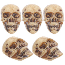 15Stk Halloween Resin Schädel Beige Mini Kunstharz Für Partydeko