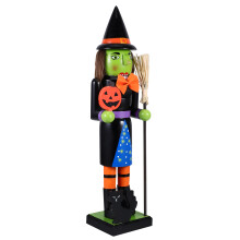 3Stk Holz Würdenträger Figur Halloween Kürbislaternen