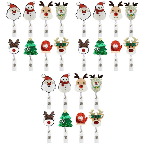 24 Xmas Schlüsselband Mit Einziehbarem Verschluss 2