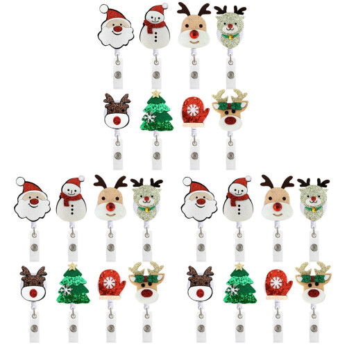 24 Xmas Schlüsselband Mit Einziehbarem Verschluss 1
