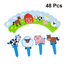 48 Muffin Förmchen Kuchen Toppers Set Für