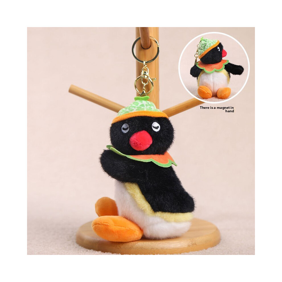 (Melon) Plush Penguin Cute Toy Pendant Car Backpack Keyring Accessories With Head Magnet-image-OPC-PMPJWJQ-NEW