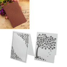 2pcs Embossing Folders Plastic Decorative Textures for Paper Art 14.8x10.5cm