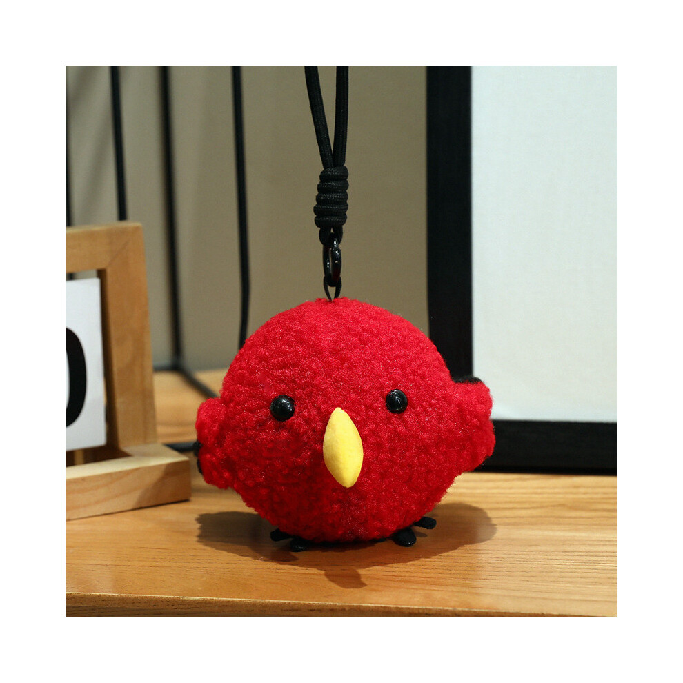 (Red Snowbird) Sparrow Cute Chick Crow Cartoon Plush Keychain Toy Bag Accessory Ornament-image-OPC-PMPK9KV-NEW