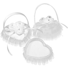 Raindrops Form Kissen Spitze Weiß 2er Set 3,73x3,34x3,93 Zoll