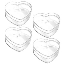 4Stk Herz Süßigkeitenboxen Transparent Für Hochzeitsparty Leckereien