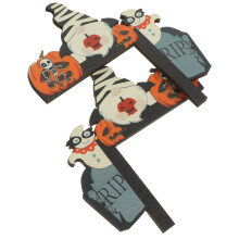 4Sets Halloween Türrahmendeko Holz Mehrfarbig Für Party Und Zuhause
