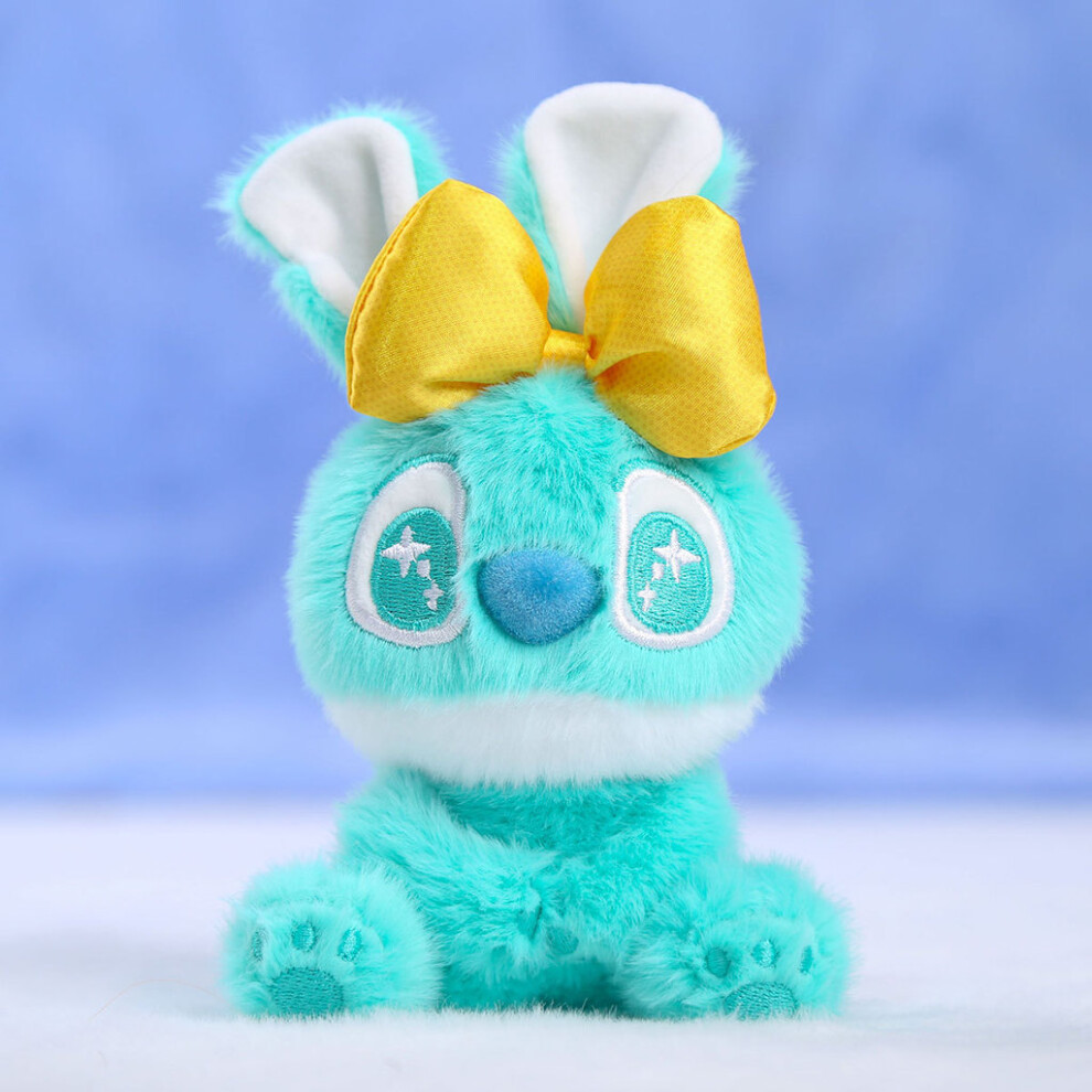 (Green) Stitch Colorful Cuter Plush Animal Keyring With Bow Decoration Girls For Gift-image-OPC-PMPKD8S-NEW