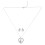 1Set Herzform Halskette Ohrringe Set Silbern Schmuck 9