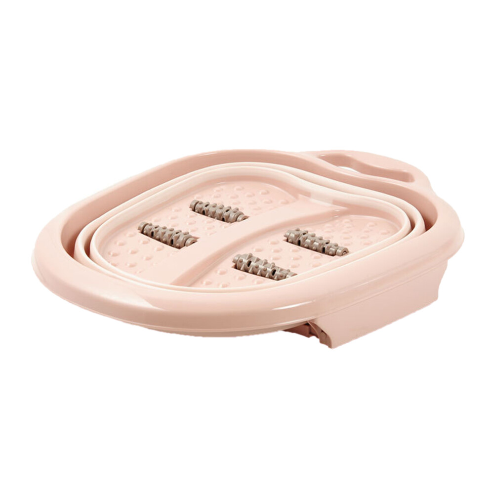Pink Foldable Foot Soaking Bath Basin | Portable Spa Massage Bucket