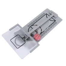 Faltbarer Mini-Desktop-Basketballset, 8x3,7", Weiß, Robustes Metall