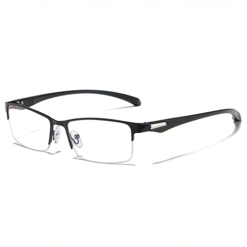 Black Progressive Multifocal Reading Glasses Photochromic Sunglasses Frame Vintage Style 150 Degrees Far Vision