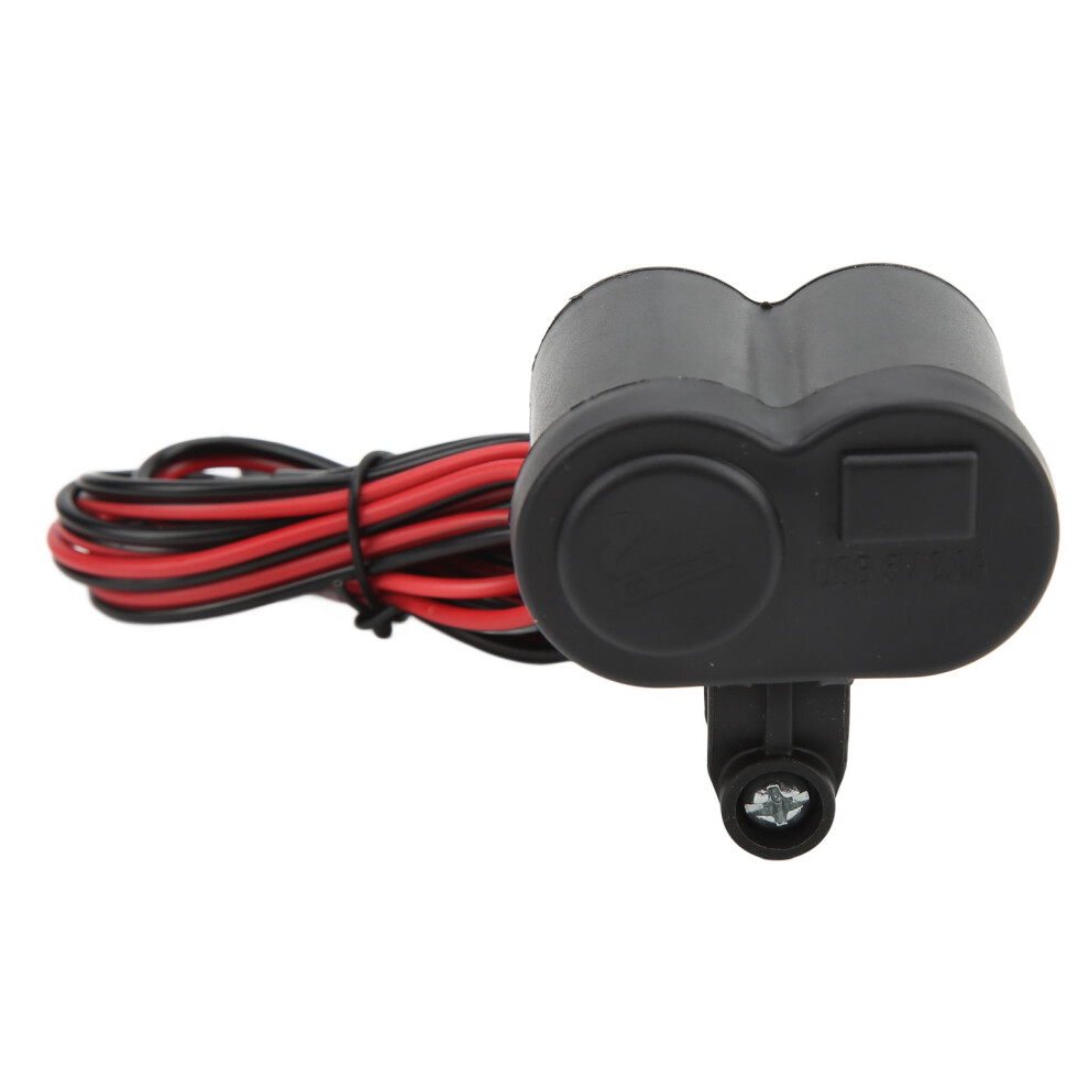 Handlebar Phone Charger Cigarette Lighter With Led Usb Socket Blue 6931357580942