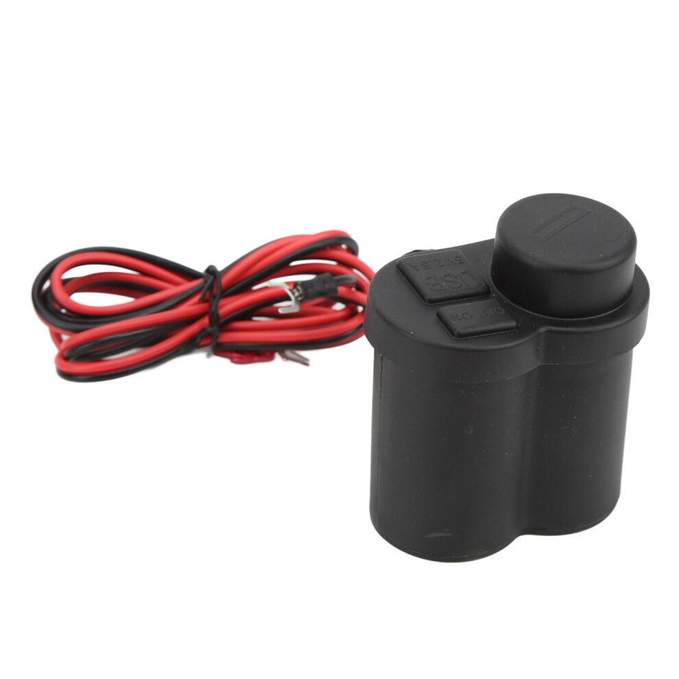 Atv Motorcycle Dual Usb Charger With Switch Cigarette Lighter Socket Dc12-24V 4601357580922