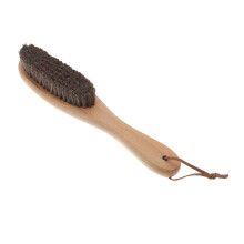 Soft Horsehair Dust Brush With Wooden Handle For Body Cleaning, Gentle Dust Removal Tool And Coat Maintenance