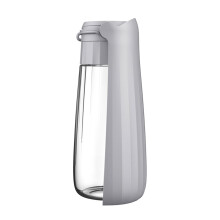 Dog Water Bottle Foldable Water Cup Travel Portable Dispenser Outdoor Hiking All Breeds Grey
