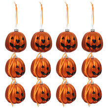 48Stk Halloween Kürbis Anhänger Aus Für Baum Und Tür Orange