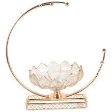 Goldenes Metall-Glas Obsttablett, Elegant Und Kreativ Für Zuhause