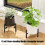 Easy Assembly Triangular Plant Rack Scandinavian-White 30cm 5
