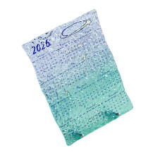 2026 Desk Yearly Calendar Space Saving Small Clear-Green