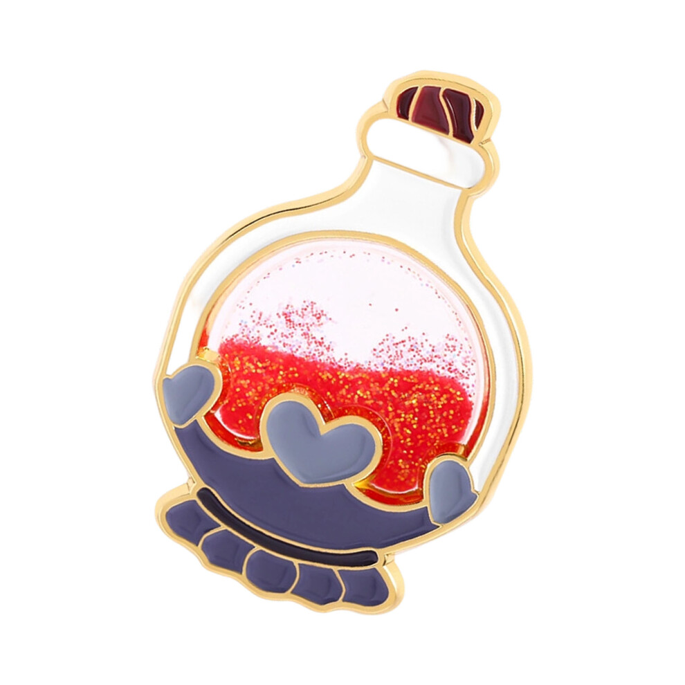 Glitter Enamel Pin Easy Clasp Reusable Accessory For-QHXZ5086