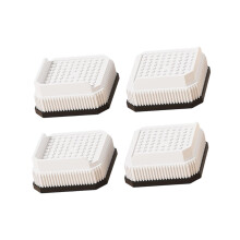 Pack of 4 Stackable Universal Furniture Risers for-square white