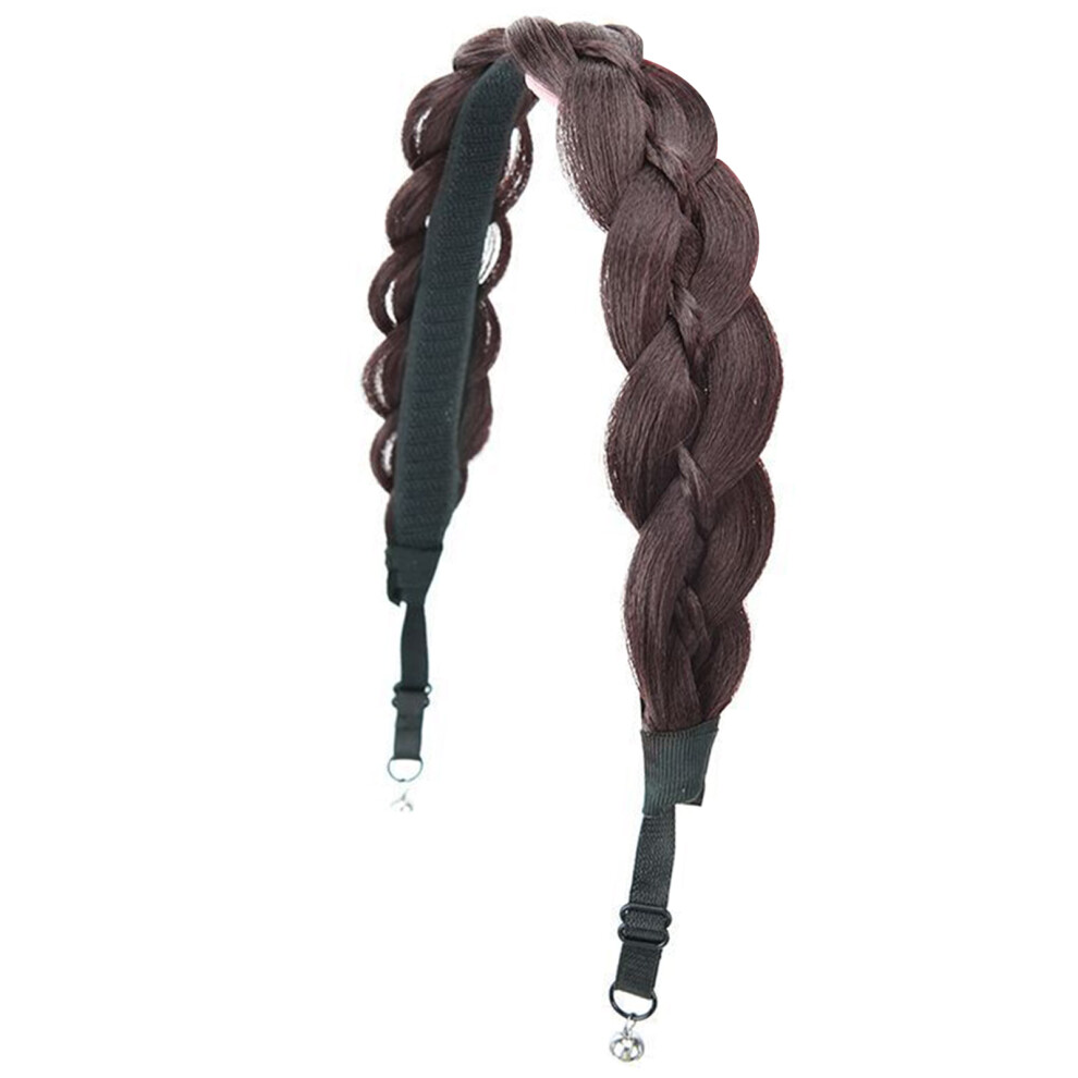 Fashion Fishtail Braid Wigs With Magnetic Closure-dark brown