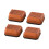 4 Pieces Plastic Stackable Leg Risers Universal-square brown 1