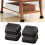 4 Pieces Plastic Stackable Leg Risers Universal-square brown 2