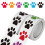 Cute Dog Paws Shaped Sticker with Multiple Size-black and white 6