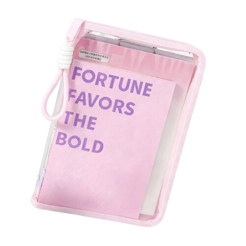 Document Organiser Case With Clipboard and Handle-Pink