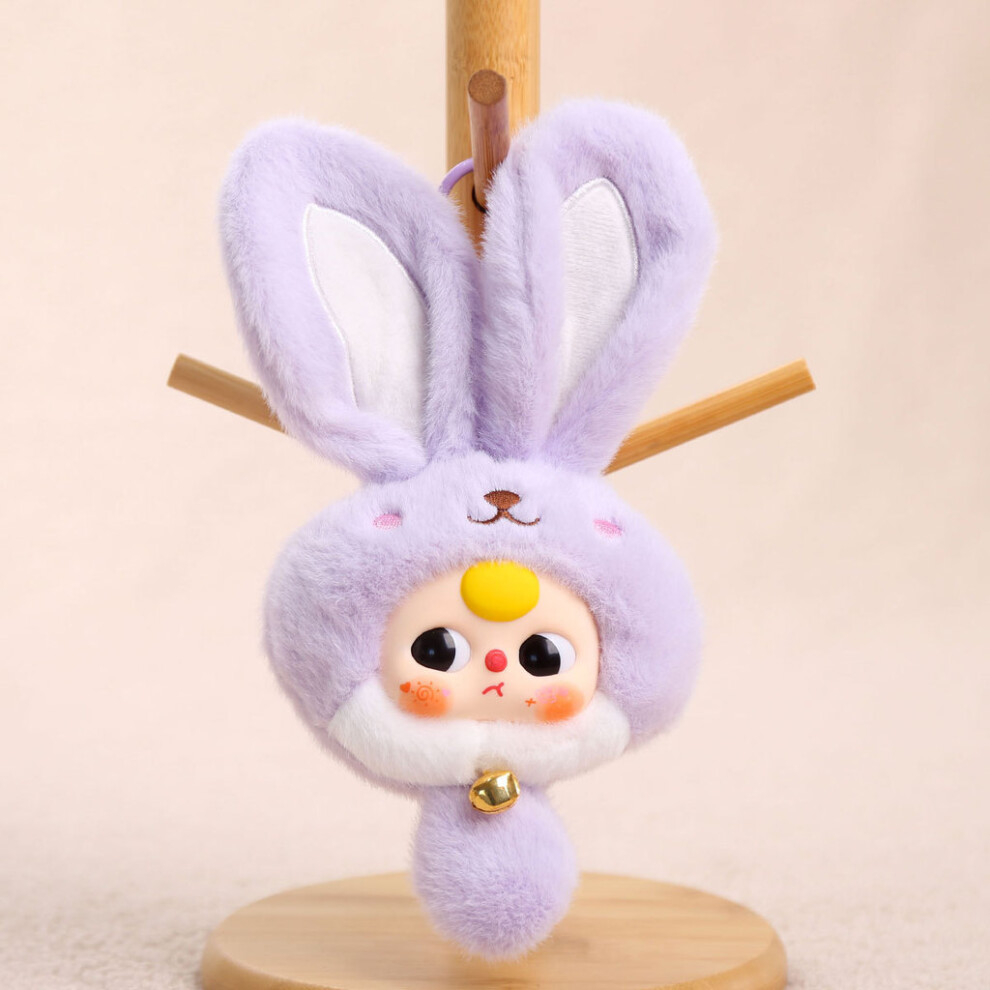 (Purple Bunny) Cute Three Baby Fox Plush Animal Toys Playroom Decor For Gifts Children Birthday-image-OPC-PMPM2PQ-NEW