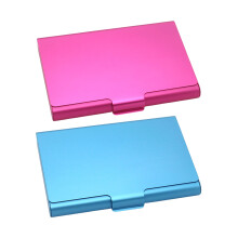 2Pcs Aluminum Alloy Business Card Case Portable Folding Name-C