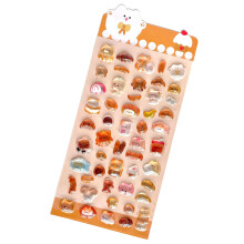 Removable Crystal Sticker for Childrens Diaries- orange. color