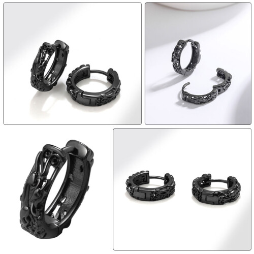 Un Par De Pendientes Huggie Circulares Para 2