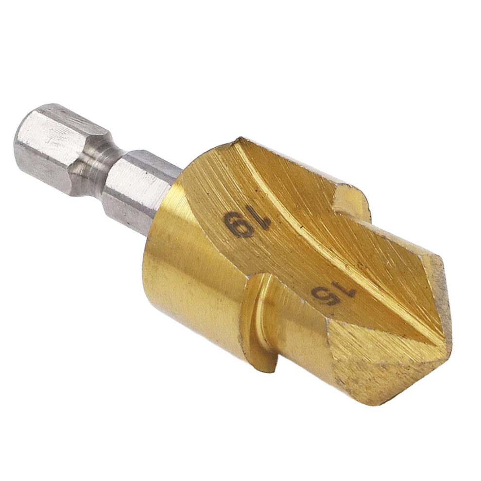 Ppr Lifting Drill Bit 15-19Mm 1/4-Inch Hex Shank Sharp Cutting For Water Pipe Expansion 90-Degree Countersink 9067246483722