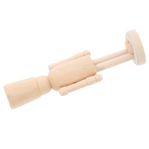 2Pcs Christmas Wooden Unfinished Nutcracker DIY Blank Beige 1