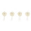 4Pcs Wedding Ring Pillows Box Heart Shaped Holder For Rings 4