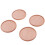 4 Pcs Beech Wood Coasters Round Stackable Insulation Mat With Groove 4