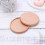 4 Pcs Beech Wood Coasters Round Stackable Insulation Mat With Groove 11