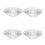 4Pcs White Crystal Candle Holders Elegant Table Decor for Home 1