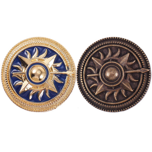 2 Retro Broches Rond Decoratie 2